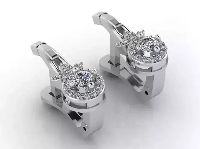 Women Earrings 3DM STL Womens Earring Renders 3D print models  