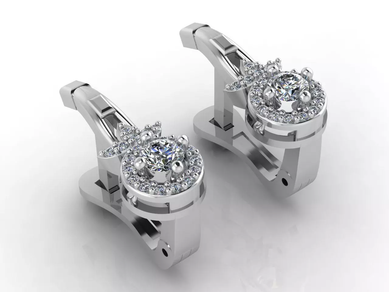 Women Earrings 3DM STL Womens Earring Renders 3D print models   3D print model_0