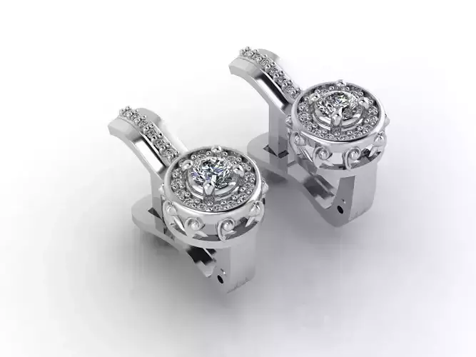 Women Earrings 3DM STL Womens Earring Renders 3D print models  