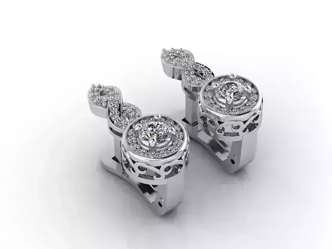 Women Earrings 3DM STL Womens Earring Renders 3D print models  