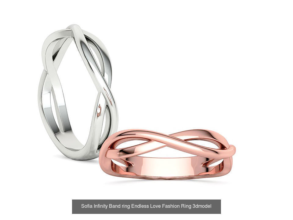 Sofia Jewelry Collection 4 Ring set 3dprint models  _4