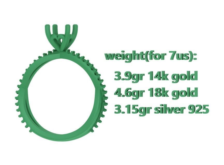 Sofia Jewelry Collection 4 Ring set 3dprint models  _30