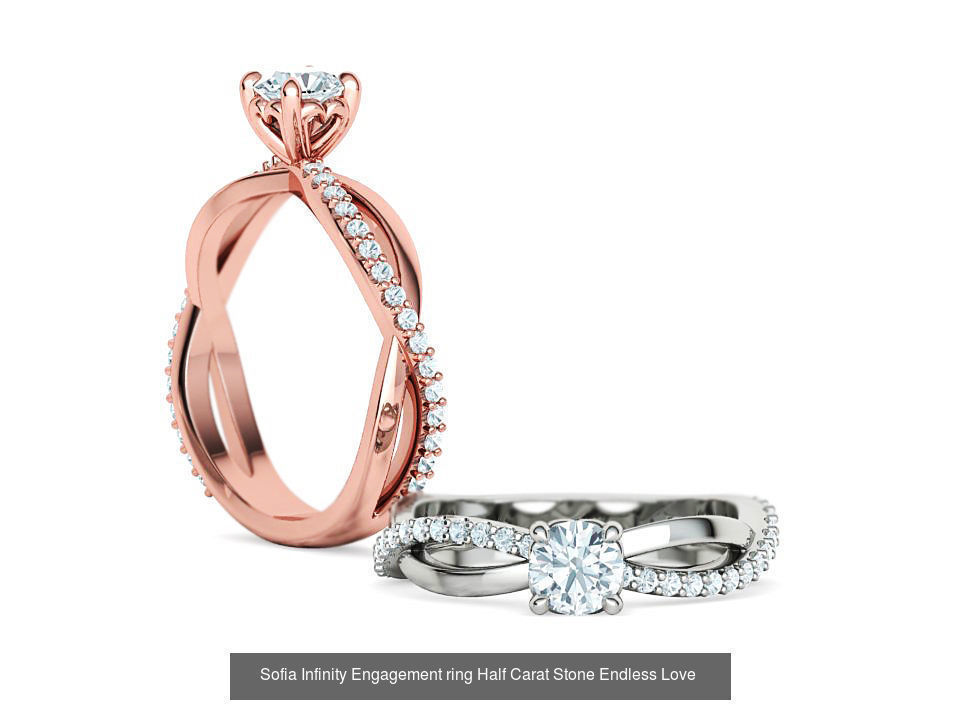 Sofia Jewelry Collection 4 Ring set 3dprint models  _5