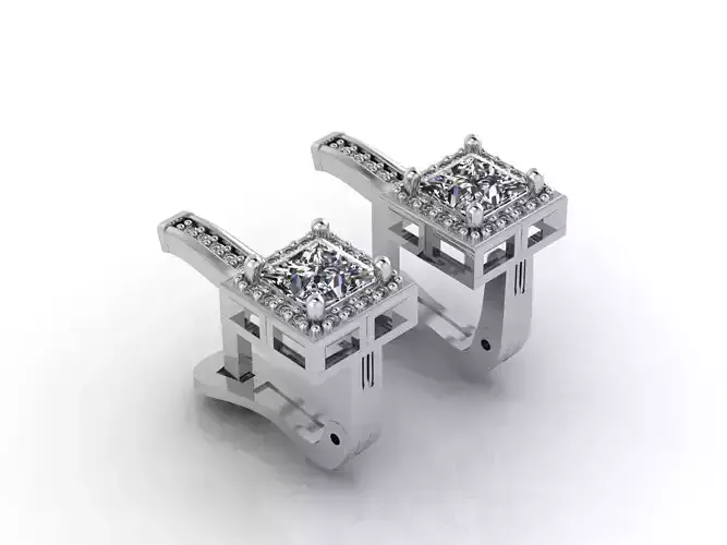 Women Earrings 3DM STL Womens Earring Renders 3D print models  