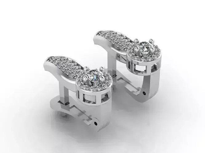 Women Earrings 3DM STL Womens Earring Renders 3D print models  