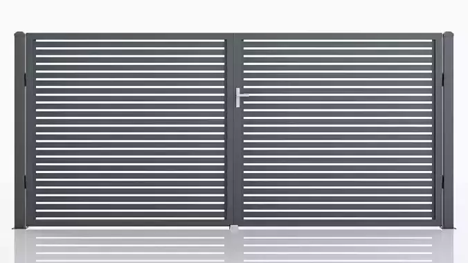 Aluminum Driveway Gate - Model 2 - 6cm 3D model
