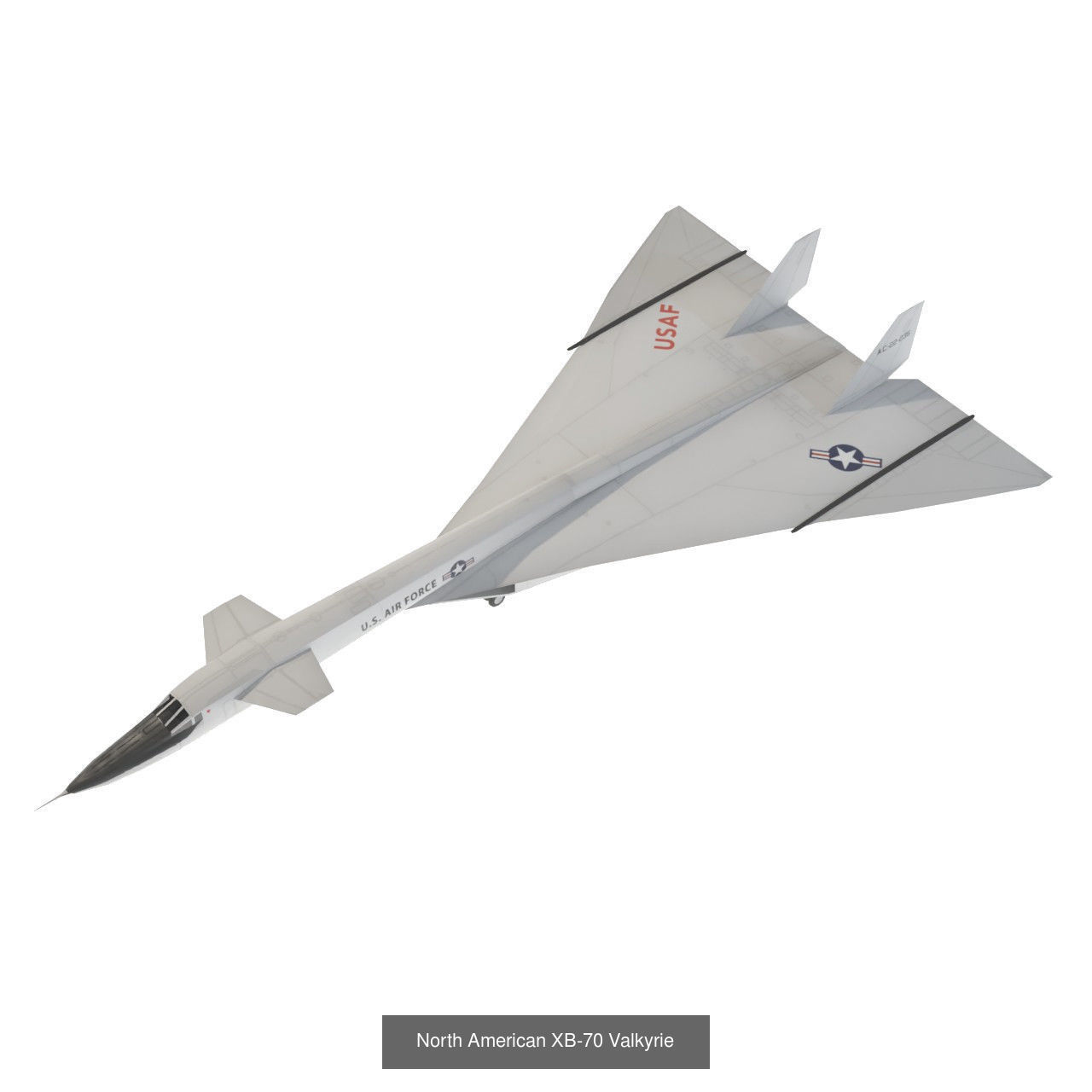 Cold War military aircraft set - 8 models 3D Model Collection_6