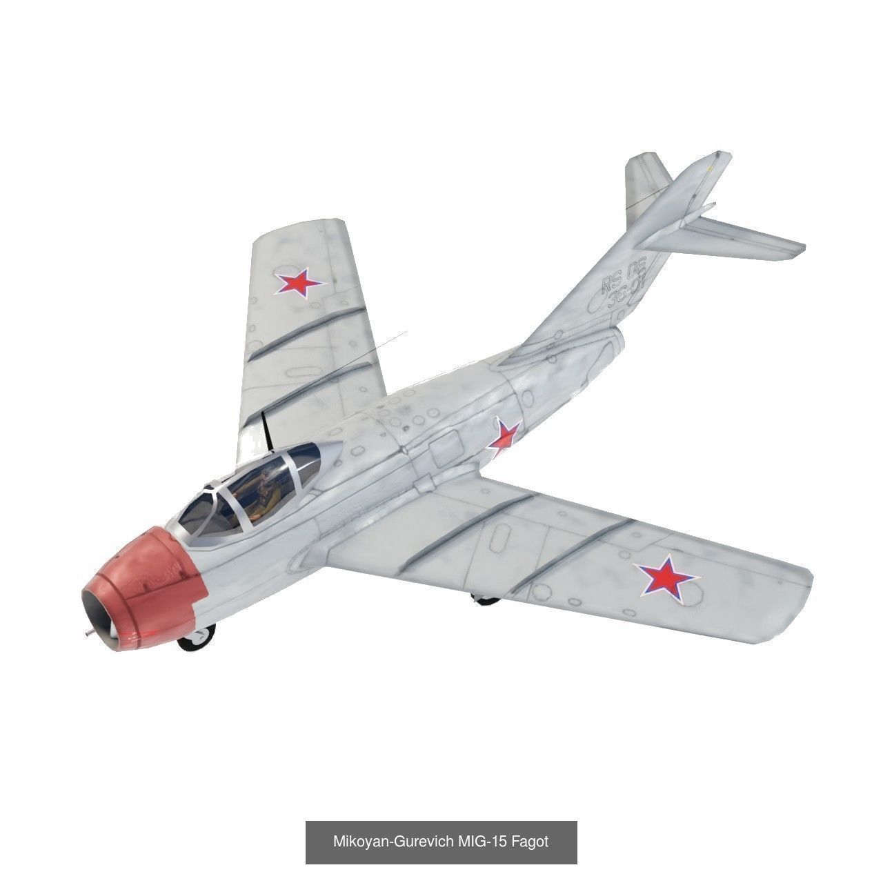 Cold War military aircraft set - 8 models 3D Model Collection_7