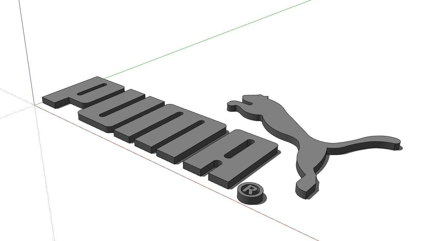 Puma Logo 3D print model_1