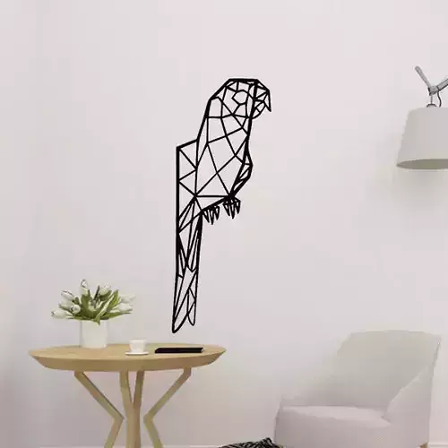 Geometric Parrot Wall Decoration