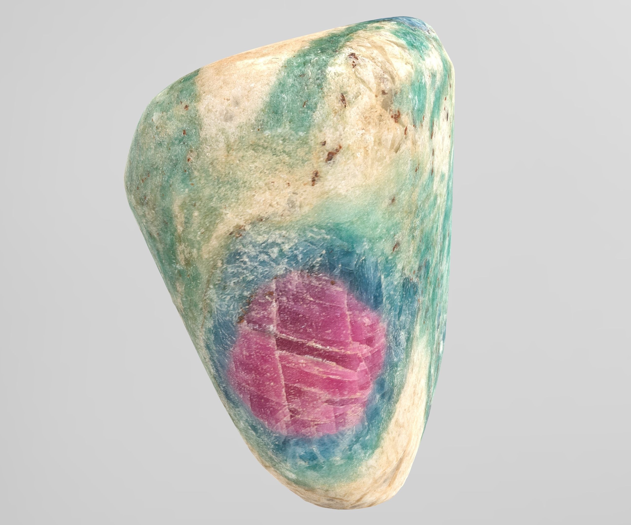 Ruby in Fuchsite Low-poly 3D model_2