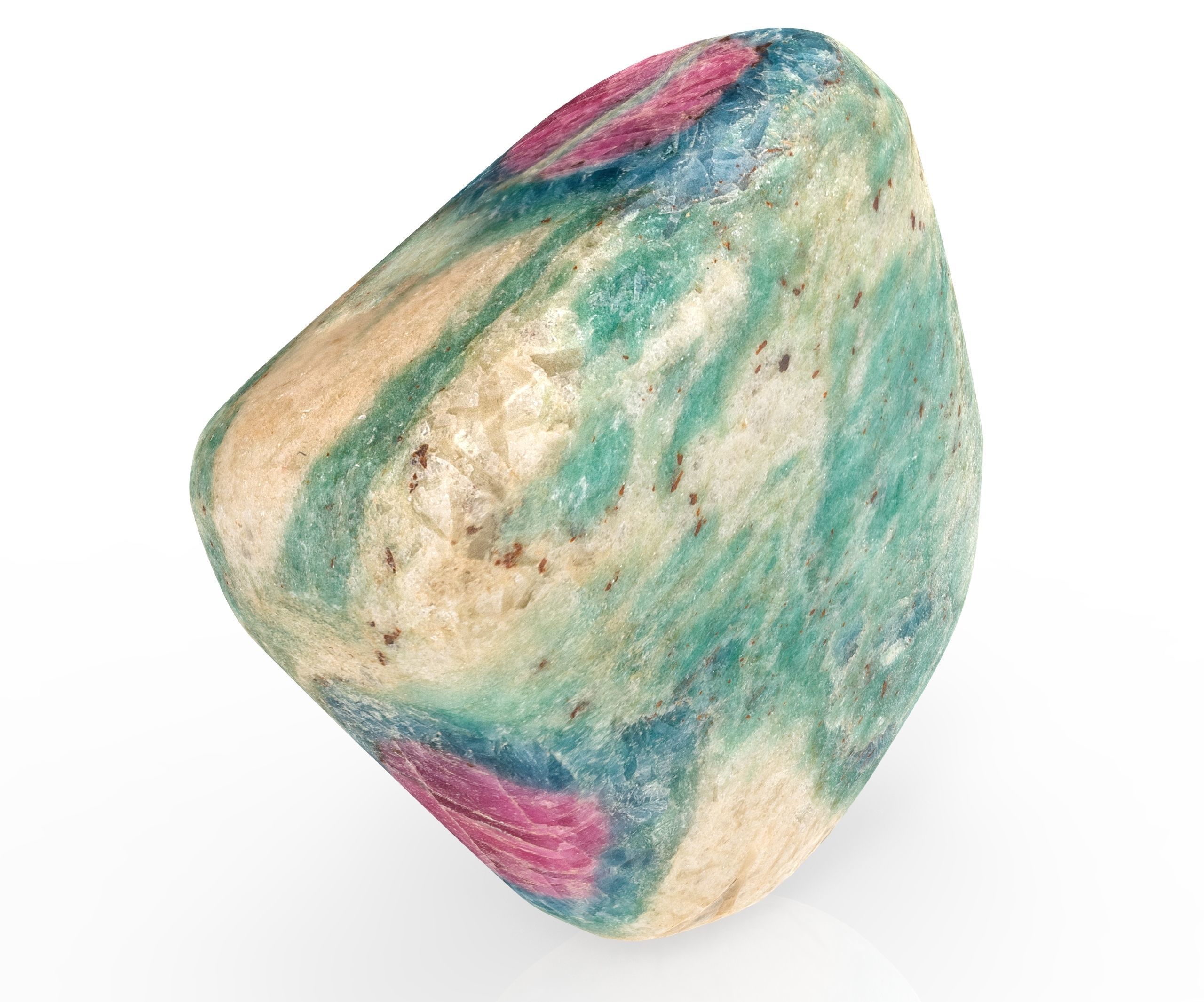 Ruby in Fuchsite Low-poly 3D model_6