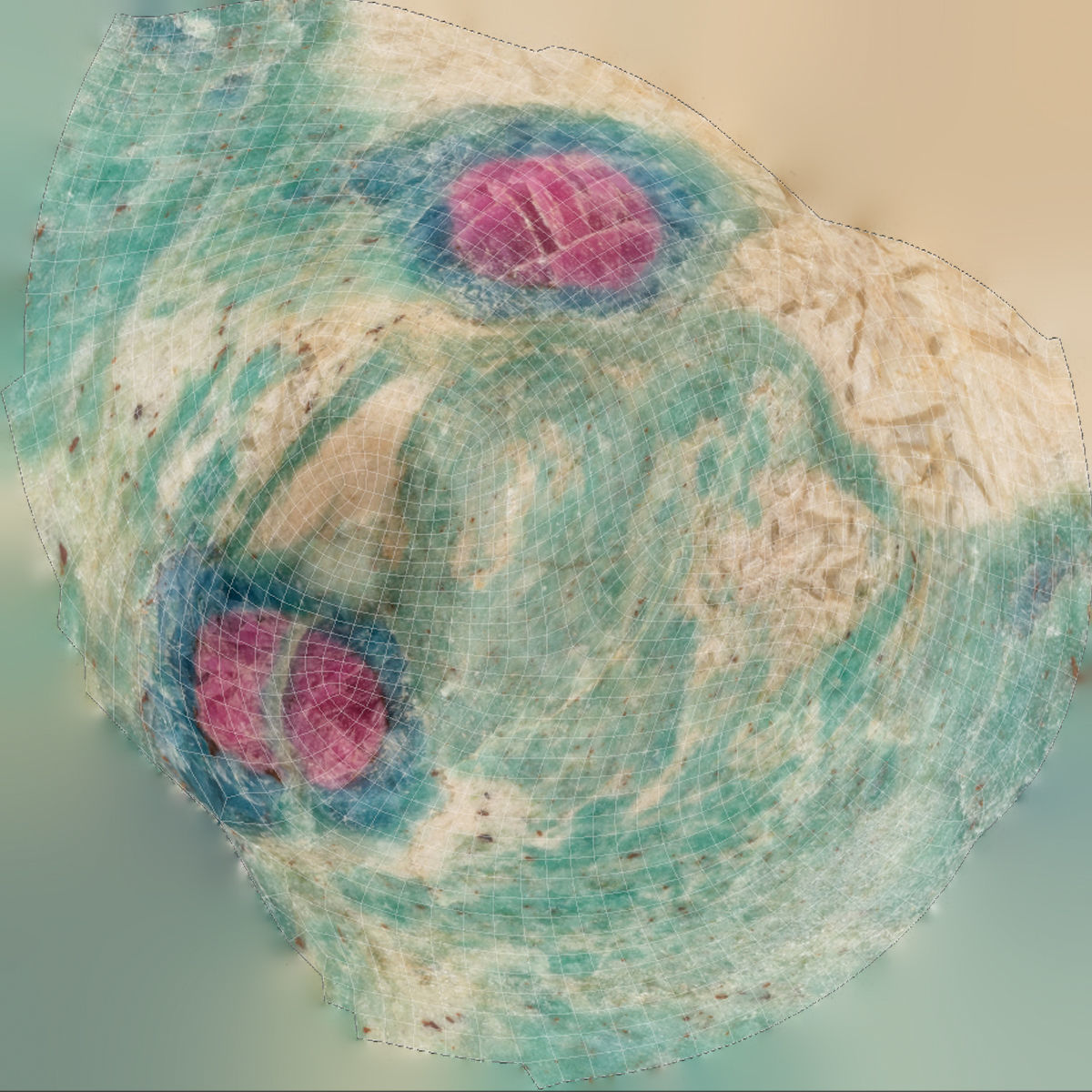 Ruby in Fuchsite Low-poly 3D model_8