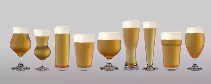 Beer Pint Shapes With Beer