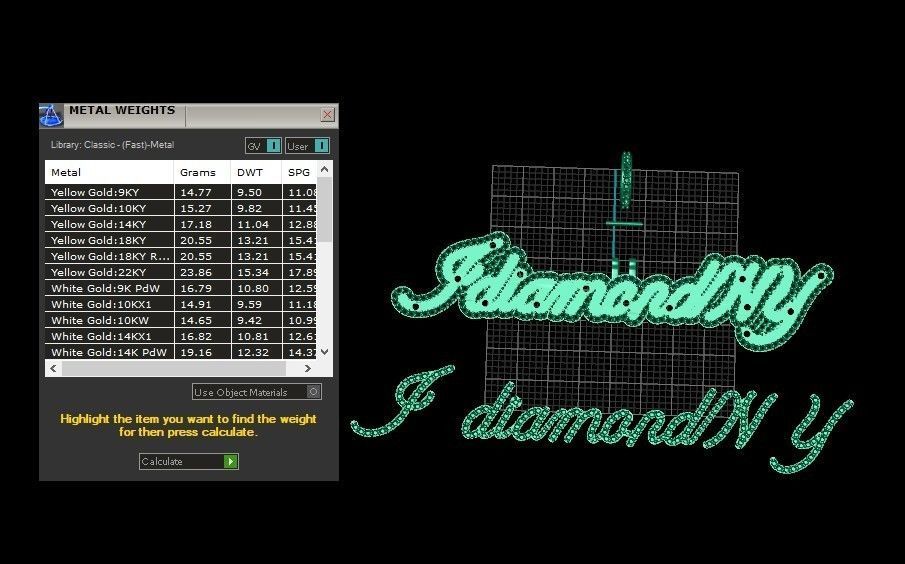 Model 1071 IdiamondNY Name Plate Diamond Pendant  3D print model_8