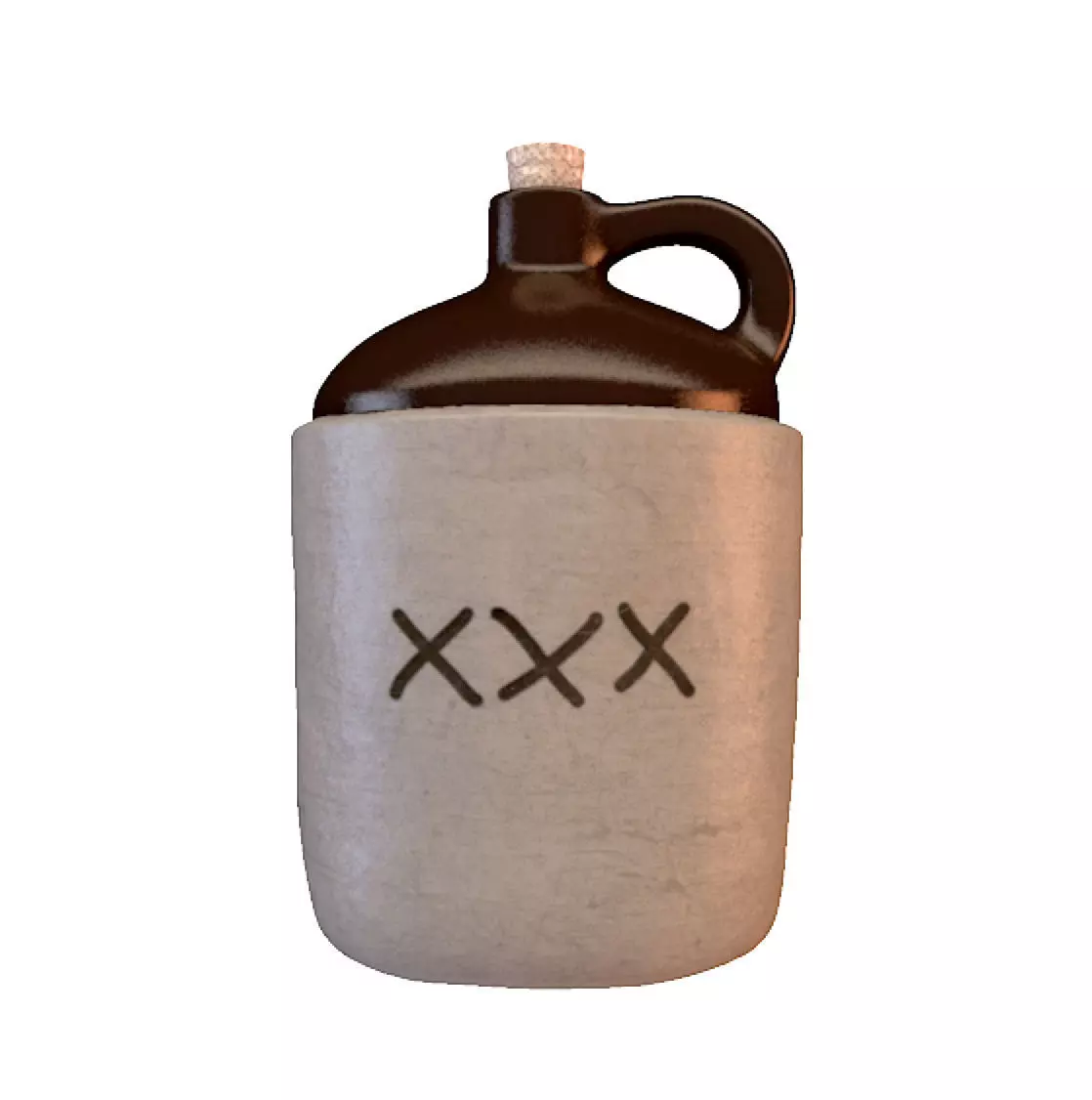 Vintage Moonshine Cider Jug 3D model