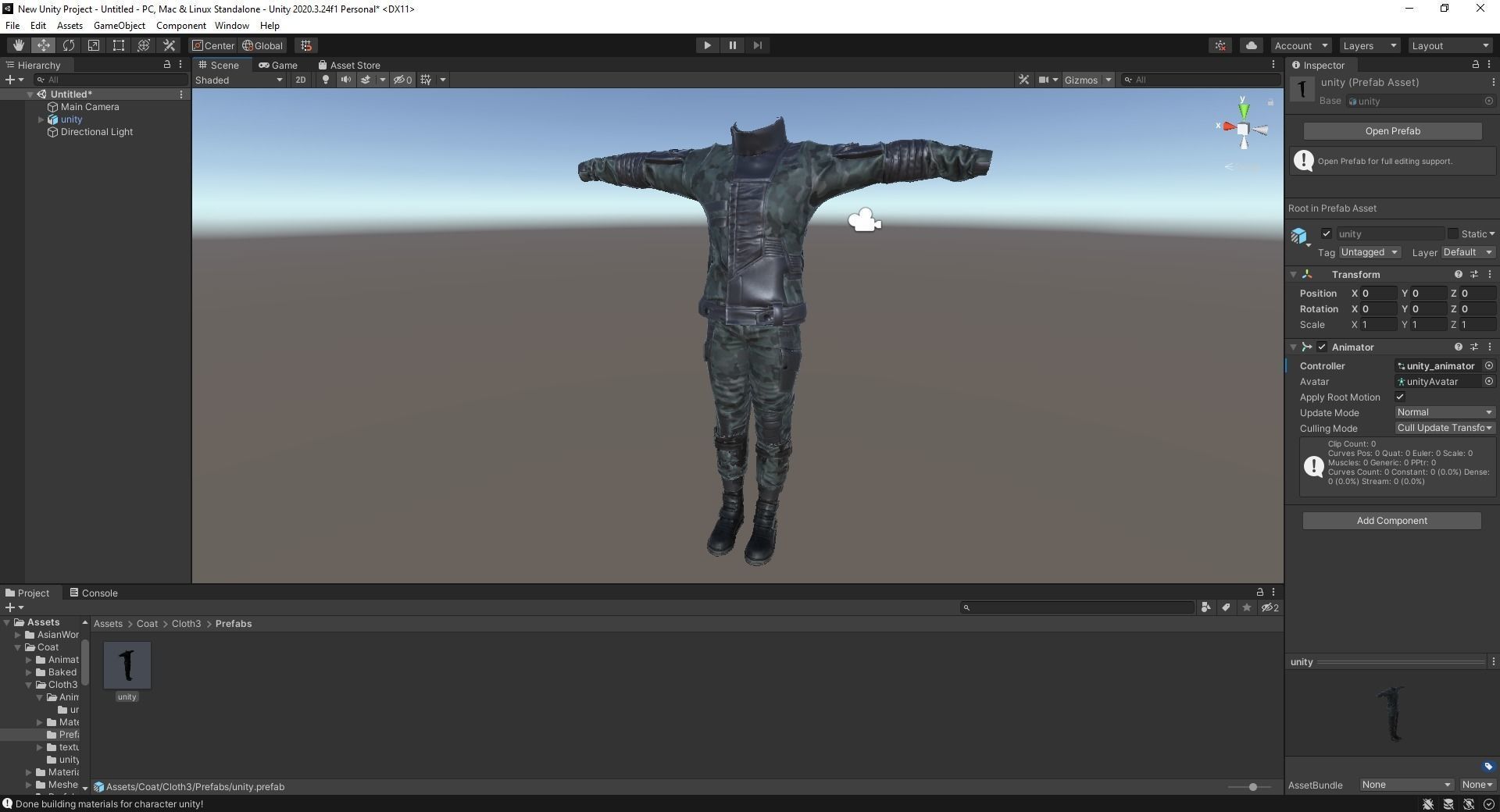 Rigged Outfit Low-poly 3D model_20