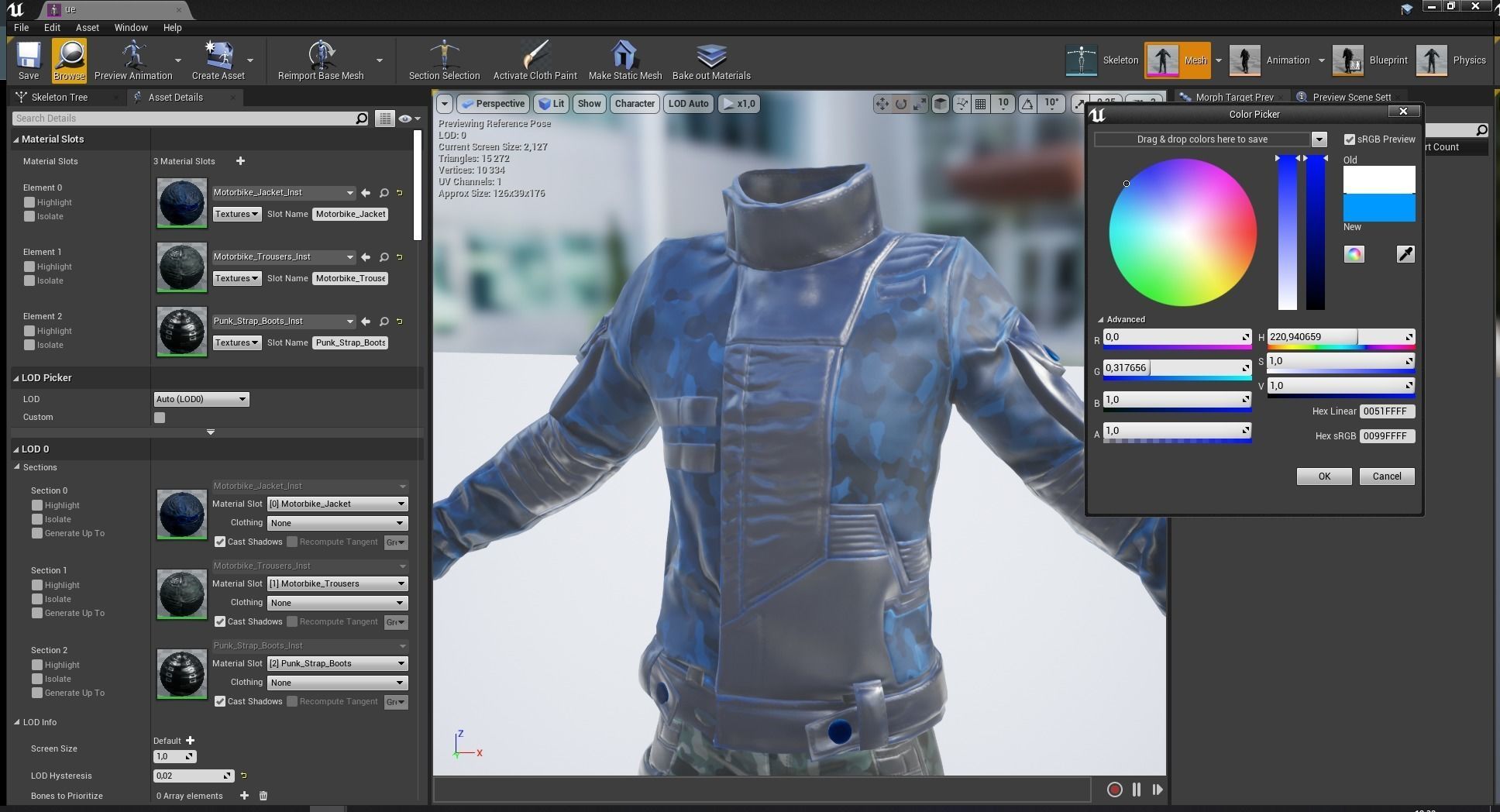 Rigged Outfit Low-poly 3D model_17