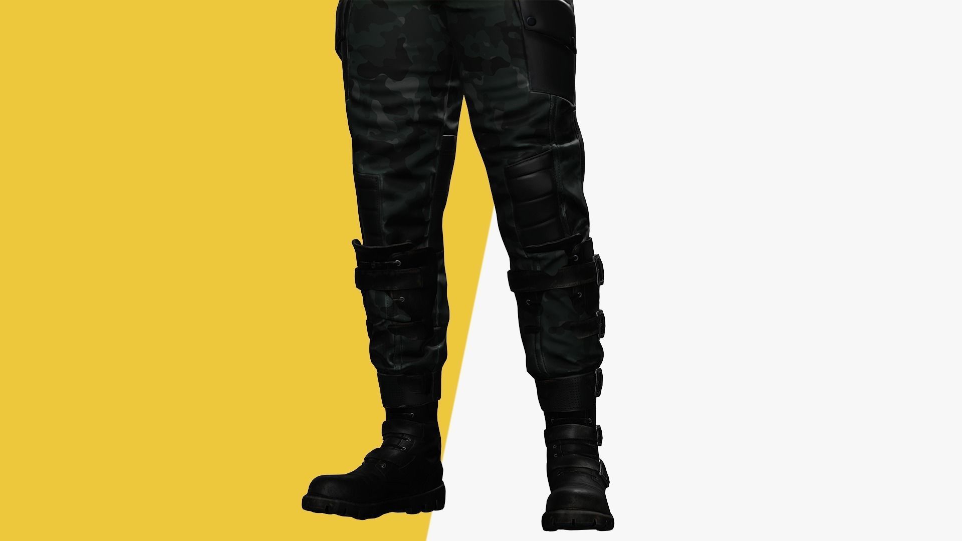 Rigged Outfit Low-poly 3D model_8