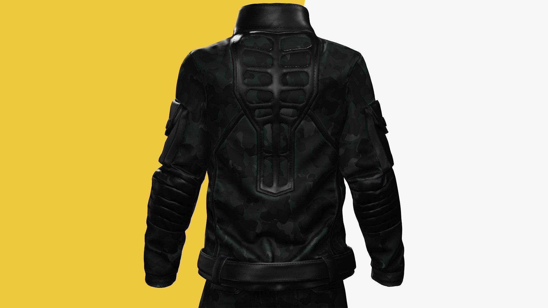 Rigged Outfit Low-poly 3D model_9