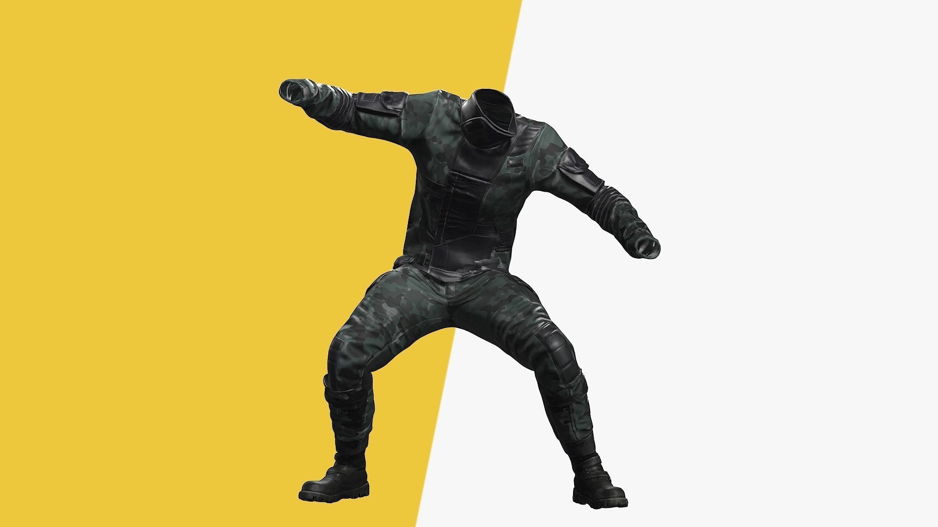 Rigged Outfit Low-poly 3D model_12