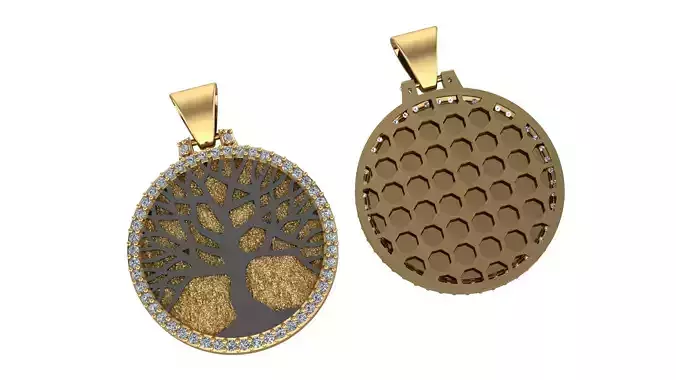 Tree of Life Pendant Textured