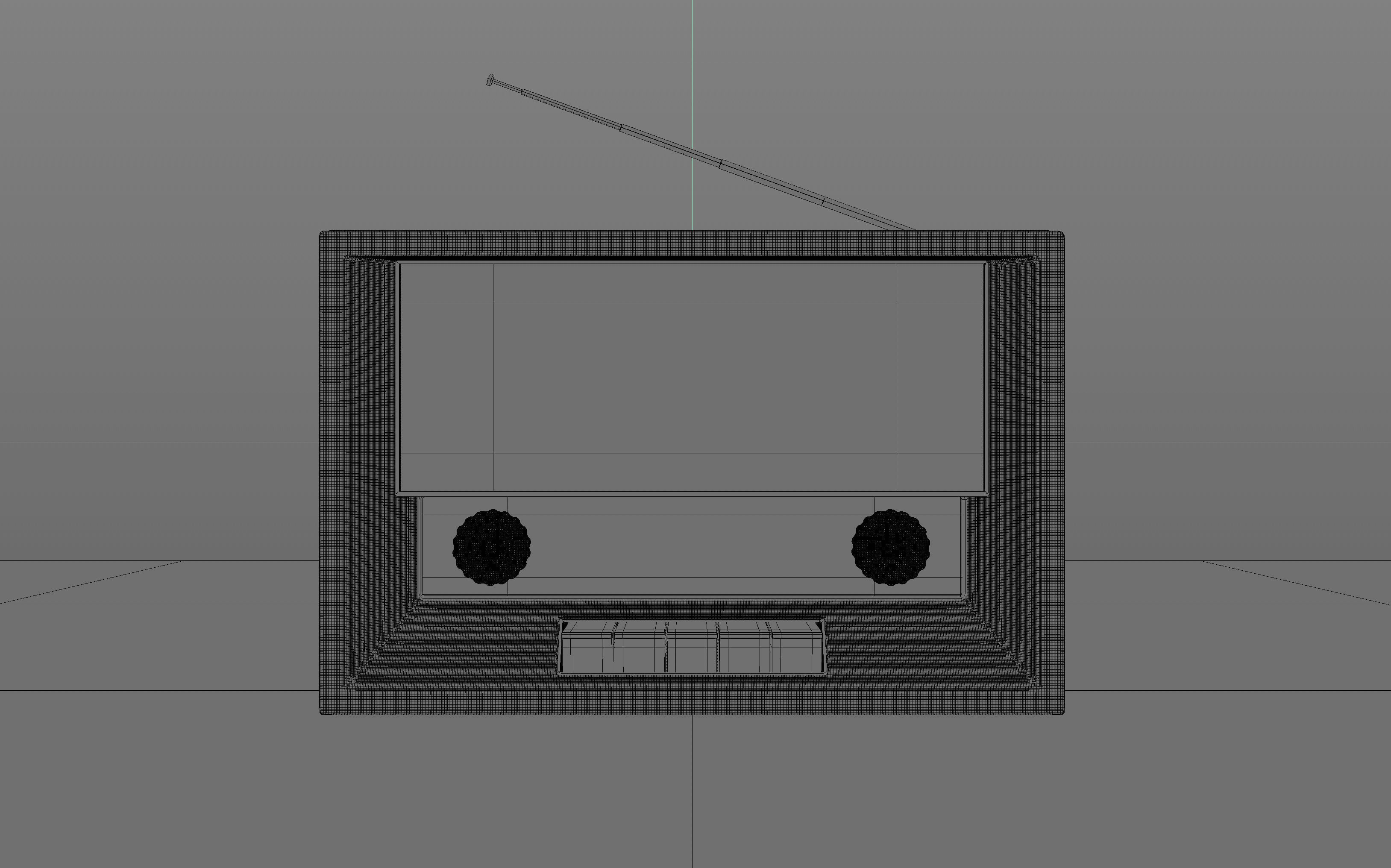 Vintage Retro Radio 3D model_4