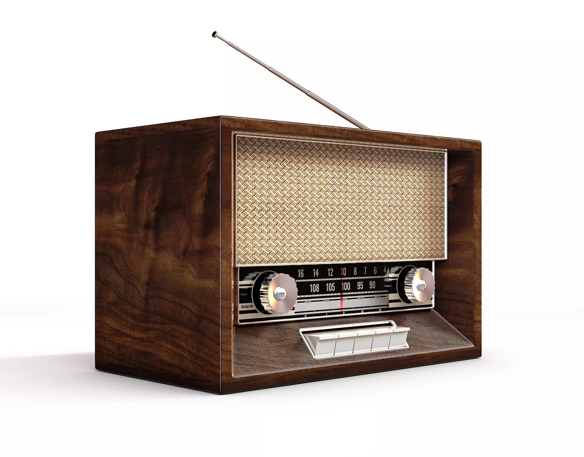 Vintage Retro Radio 3D model_0