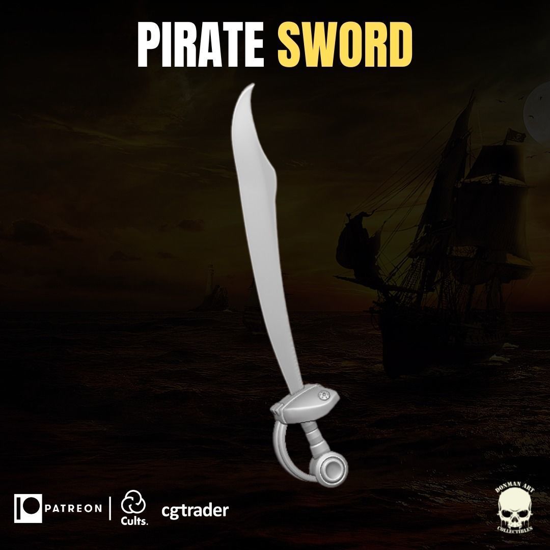 Pirate accesory 1 3D printable file for Action Figures 3D print model_11