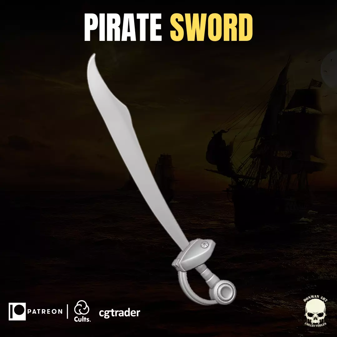 Pirate accesory 1 3D printable file for Action Figures 3D print model_0
