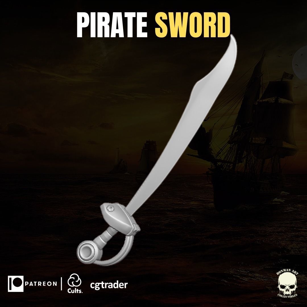 Pirate accesory 1 3D printable file for Action Figures 3D print model_14