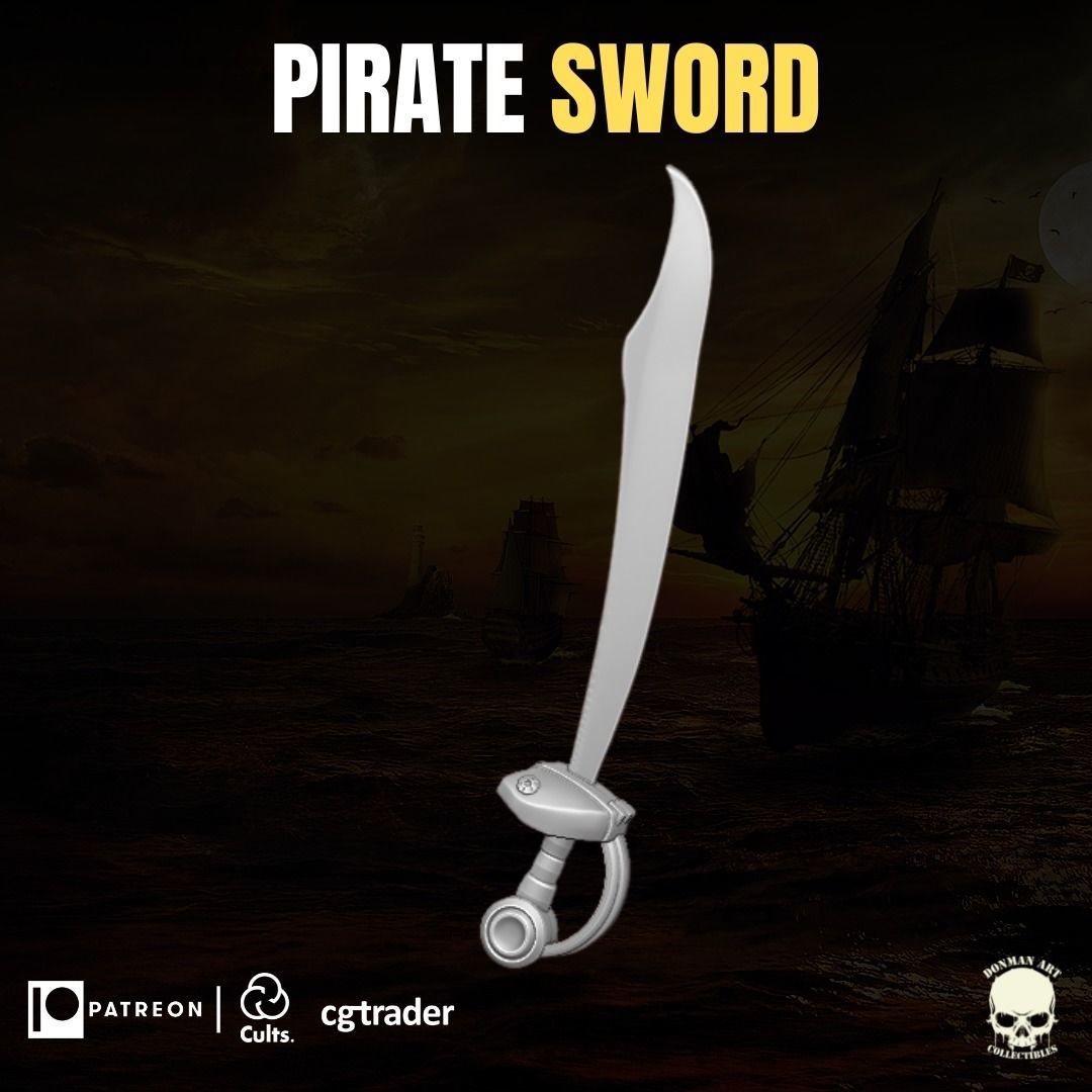 Pirate accesory 1 3D printable file for Action Figures 3D print model_17