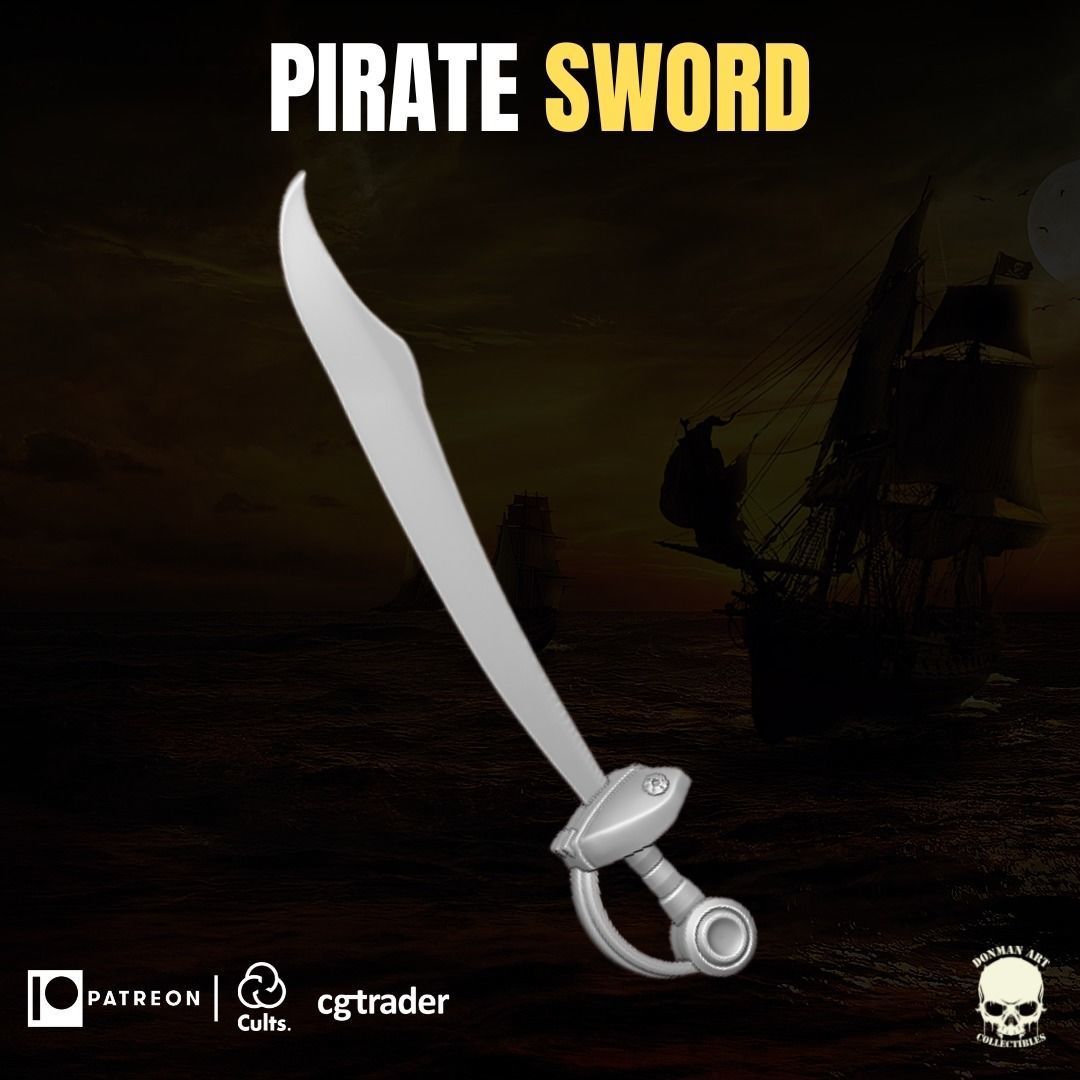Pirate accesory 1 3D printable file for Action Figures 3D print model_19