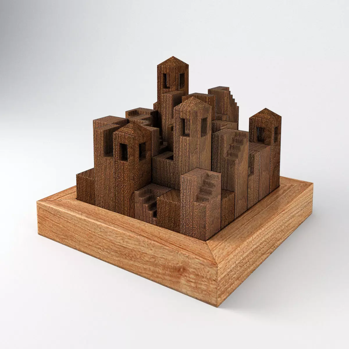 Castle Builder Puzzle 3D print model_0