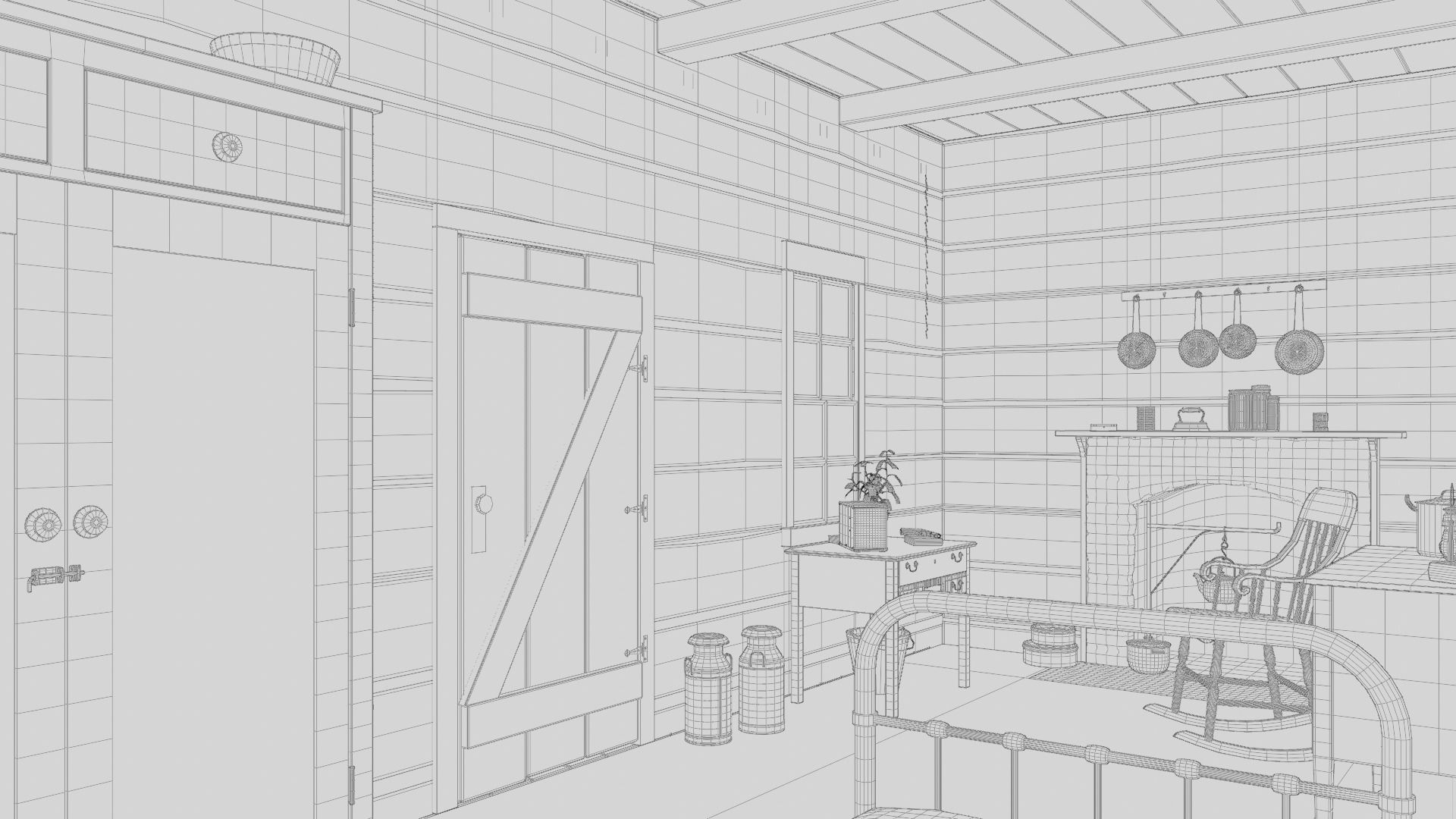 Cabin in the Woods 3d Scene 3D model_18