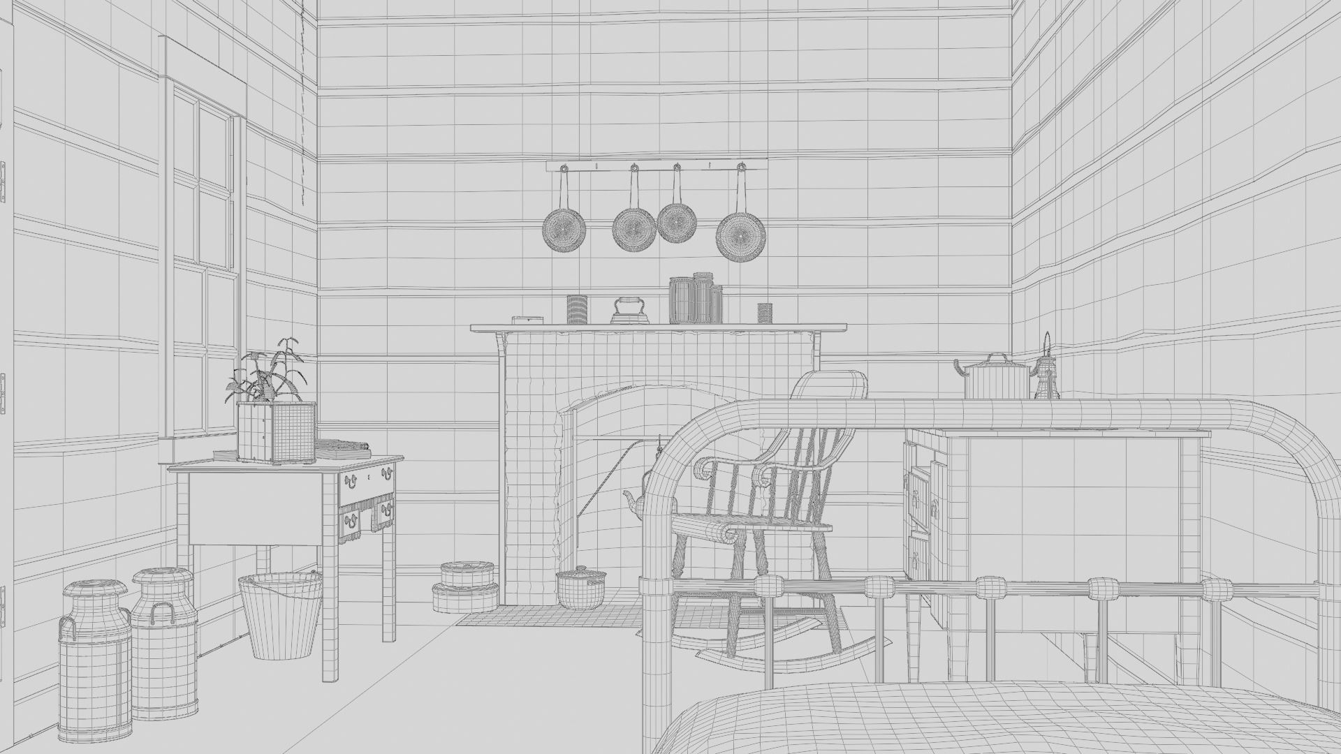 Cabin in the Woods 3d Scene 3D model_24