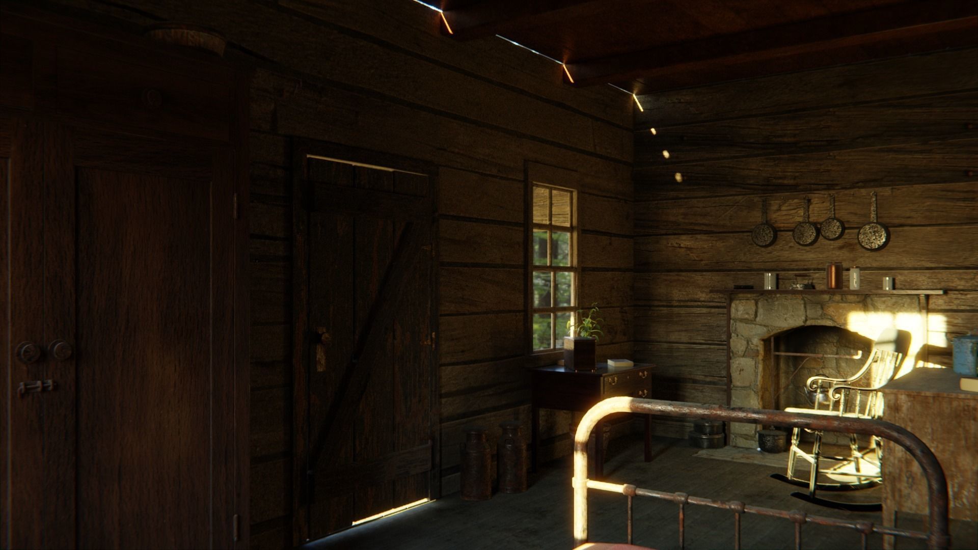 Cabin in the Woods 3d Scene 3D model_5