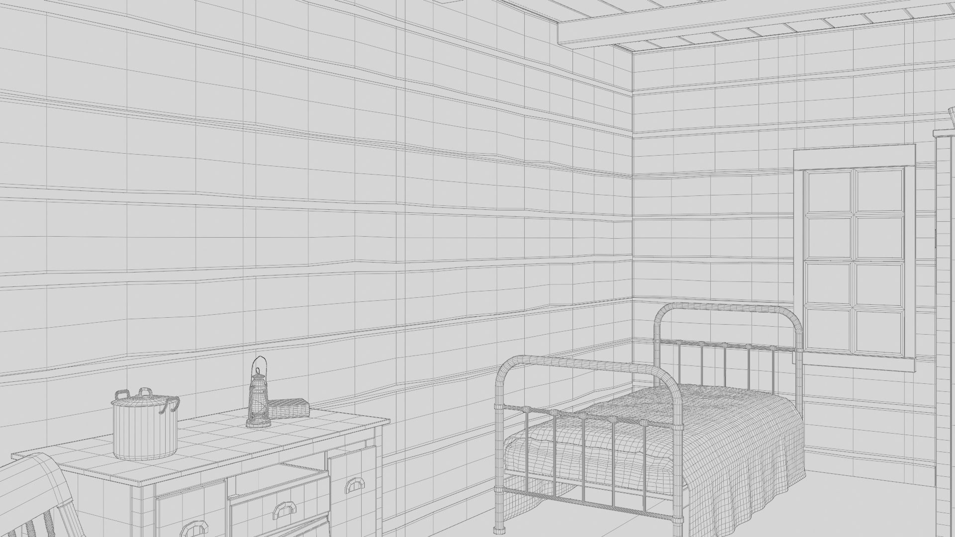 Cabin in the Woods 3d Scene 3D model_25