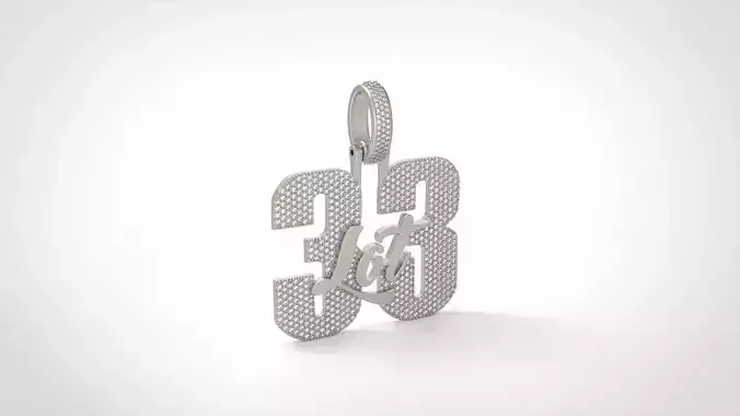 Model 1072 33 Lot Name Plate Diamond Pendant 