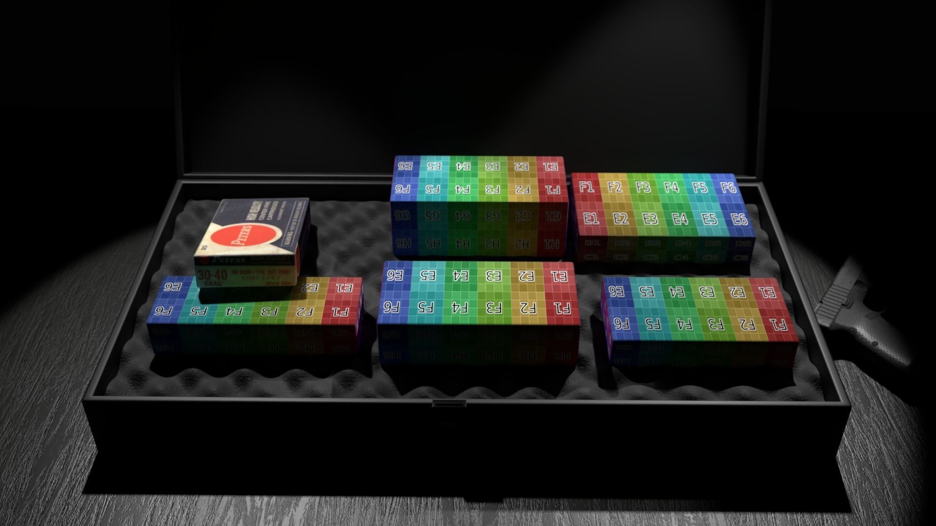 Ammo boxes Pro - Briefcase Low-poly 3D model_8
