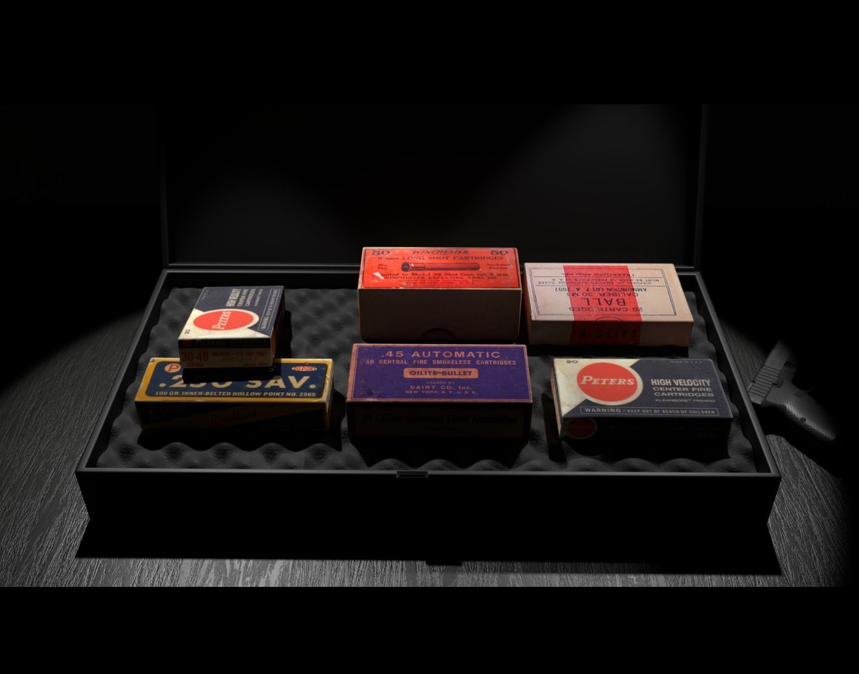Ammo boxes Pro - Briefcase Low-poly 3D model_20