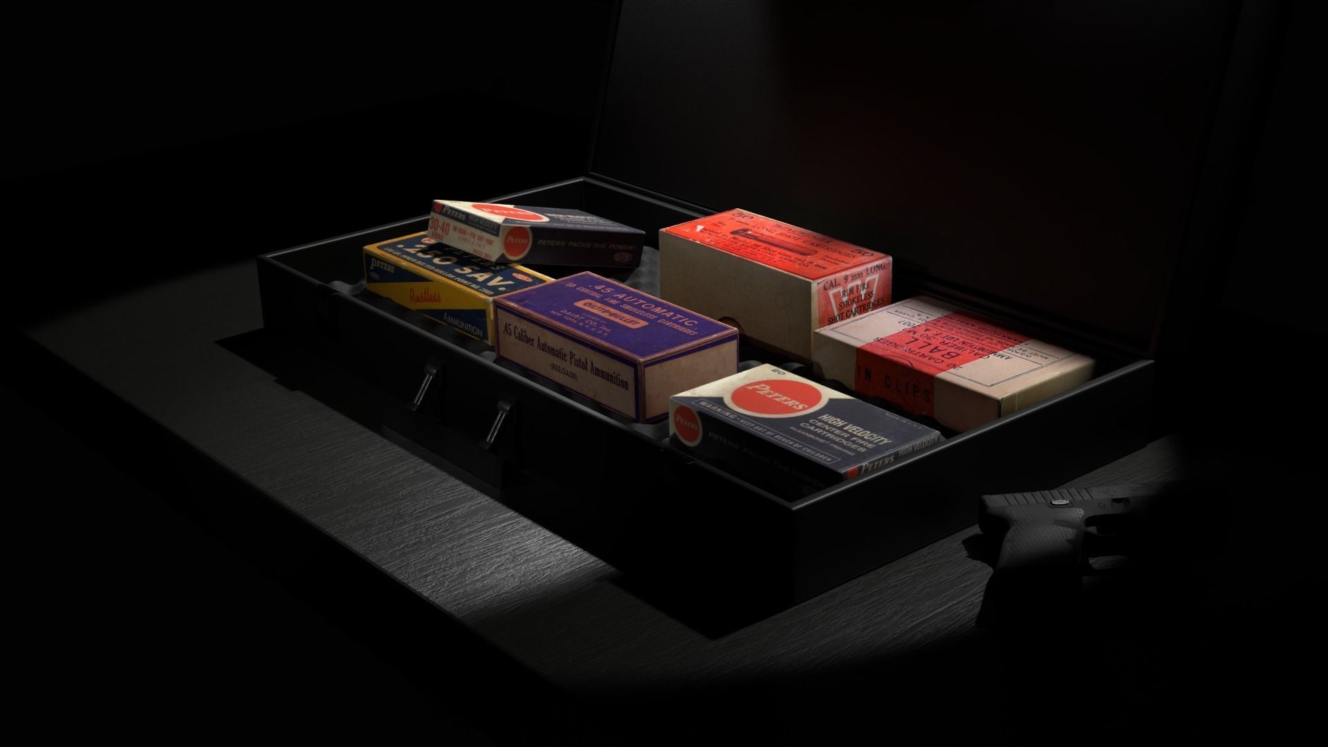 Ammo boxes Pro - Briefcase Low-poly 3D model_5