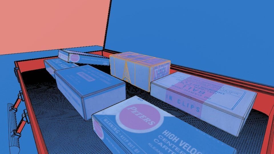 Ammo boxes Pro - Briefcase Low-poly 3D model_10