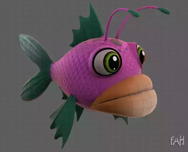 Fish V08 Low-poly 3D model