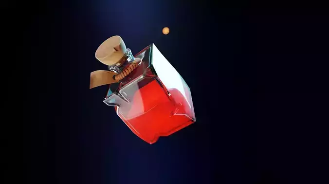 3d magic potion bottle blender project