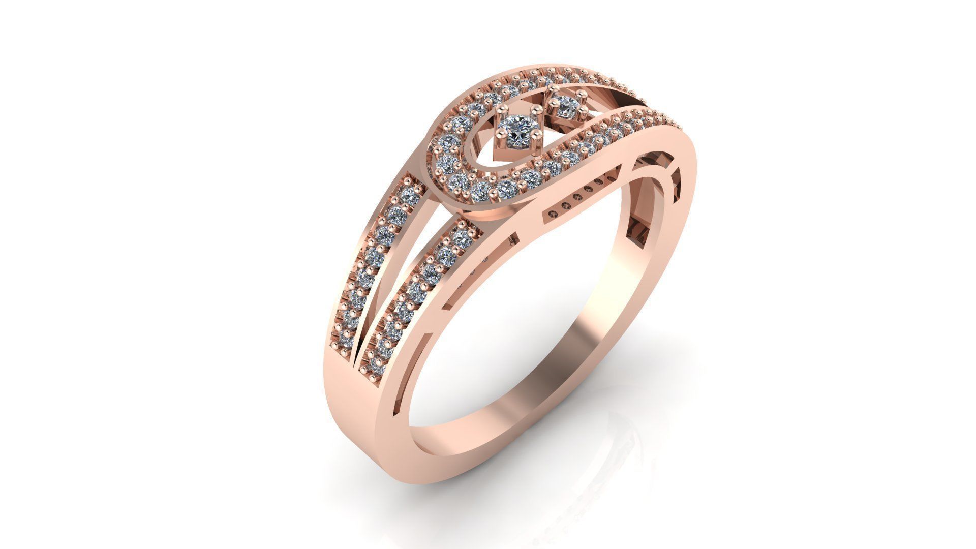 Diamond Ring Jewelry 3D print model_2