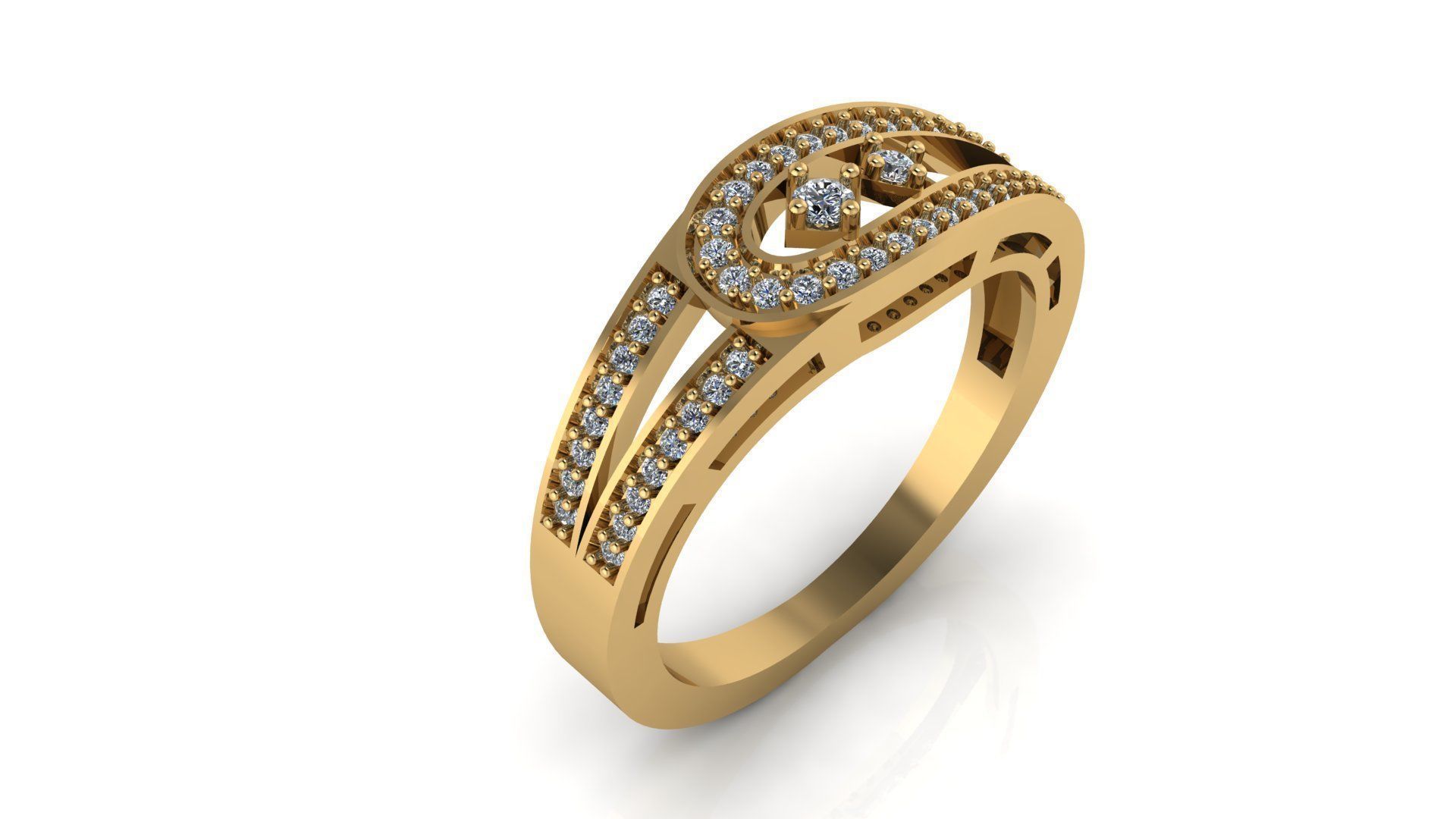 Diamond Ring Jewelry 3D print model_9