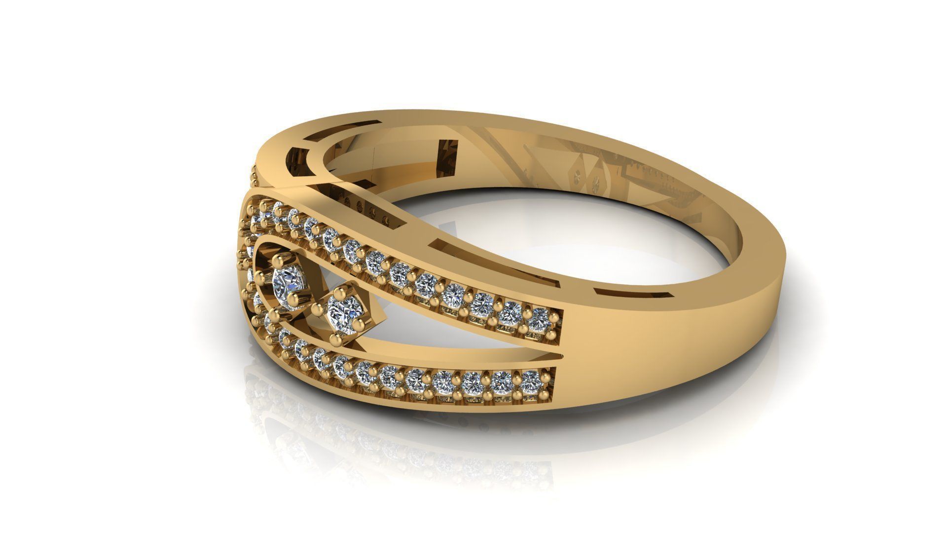 Diamond Ring Jewelry 3D print model_11