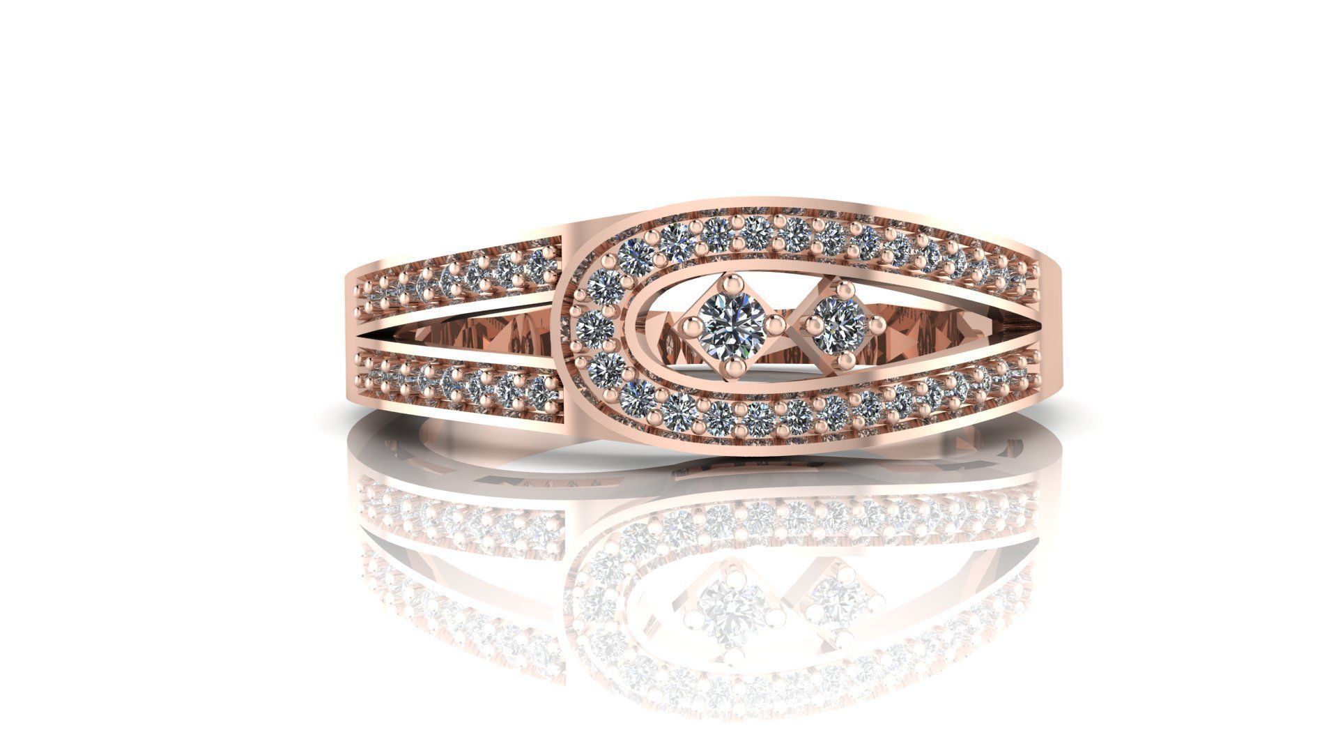 Diamond Ring Jewelry 3D print model_3