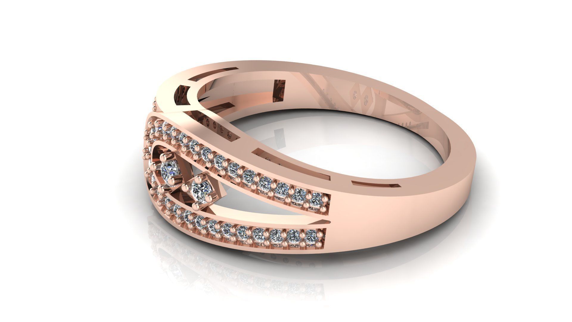 Diamond Ring Jewelry 3D print model_4